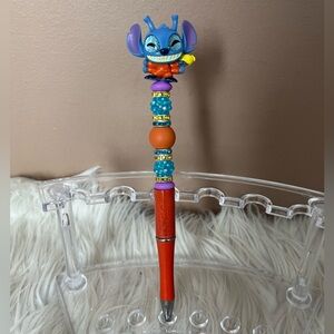 {Disney} Doorables Beadable Homemade Character Pen with Alien Stitch Figure